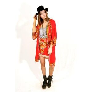 NEW Free People x Lenni the Label Wilder Skirt Red Size Small